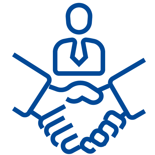 Icona stilizzata di un carrello della spesa con una lista, su sfondo celeste chiaro; simboleggia la gestione degli acquisti e delle forniture aziendali.